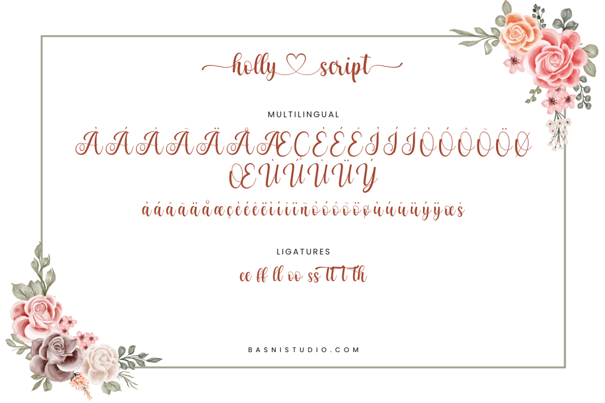 Holly Script Modern Calligraphy, a Script Font by Basnistudio (Photo 12 of 15)