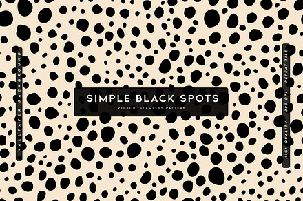 Simple Black Spots | Vector Pattern, a Pattern Graphic by MalyskaStudio