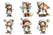 Whimsical New Year Party Animals, an Illustration by DreamArtGraphic (Thumbnail 2 of 4)