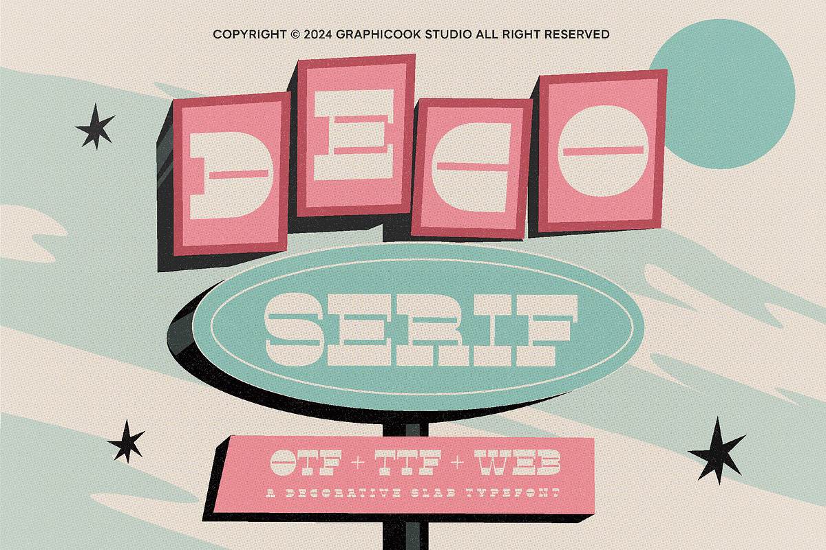 Decoserif, a Slab Serif Font by graphicook (Photo 1 of 10)
