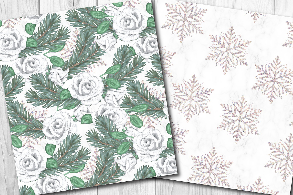Winter wonderland seamless patterns, a Pattern Graphic by Gaynor ...