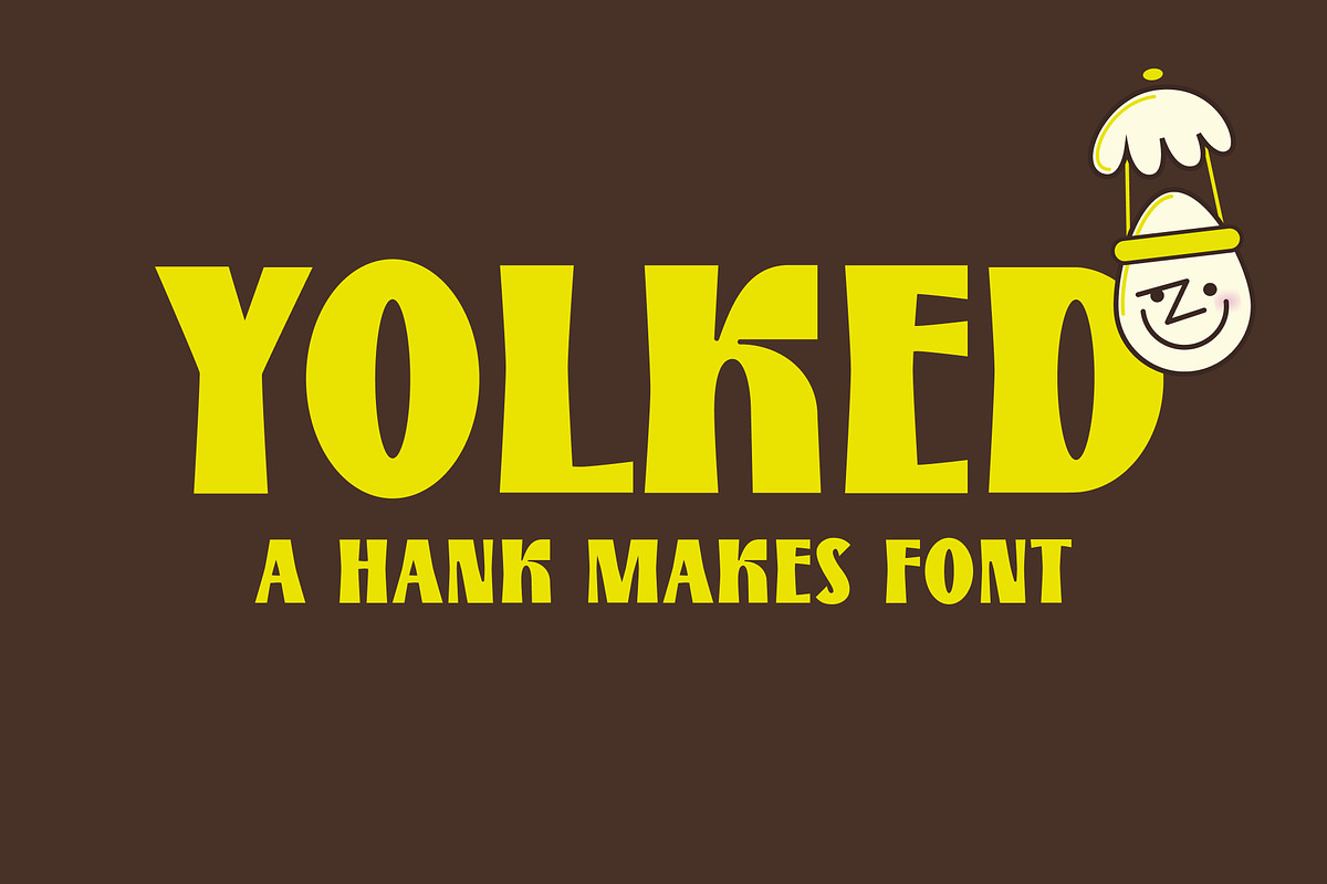 Yolked, a Hank Makes Font, a Font by Hank Makes (Photo 1 of 4)