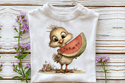 Summer Watermelon Animal PNG Clipart, an Illustration by OK Design (Thumbnail 5 of 6)