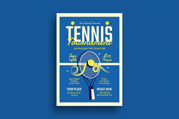 Tennis Tournament Event Flyer