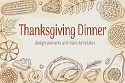Thanksgiving Dinner Design Kit, a Seasonal Illustration by Artspace (Thumbnail 1 of 9)