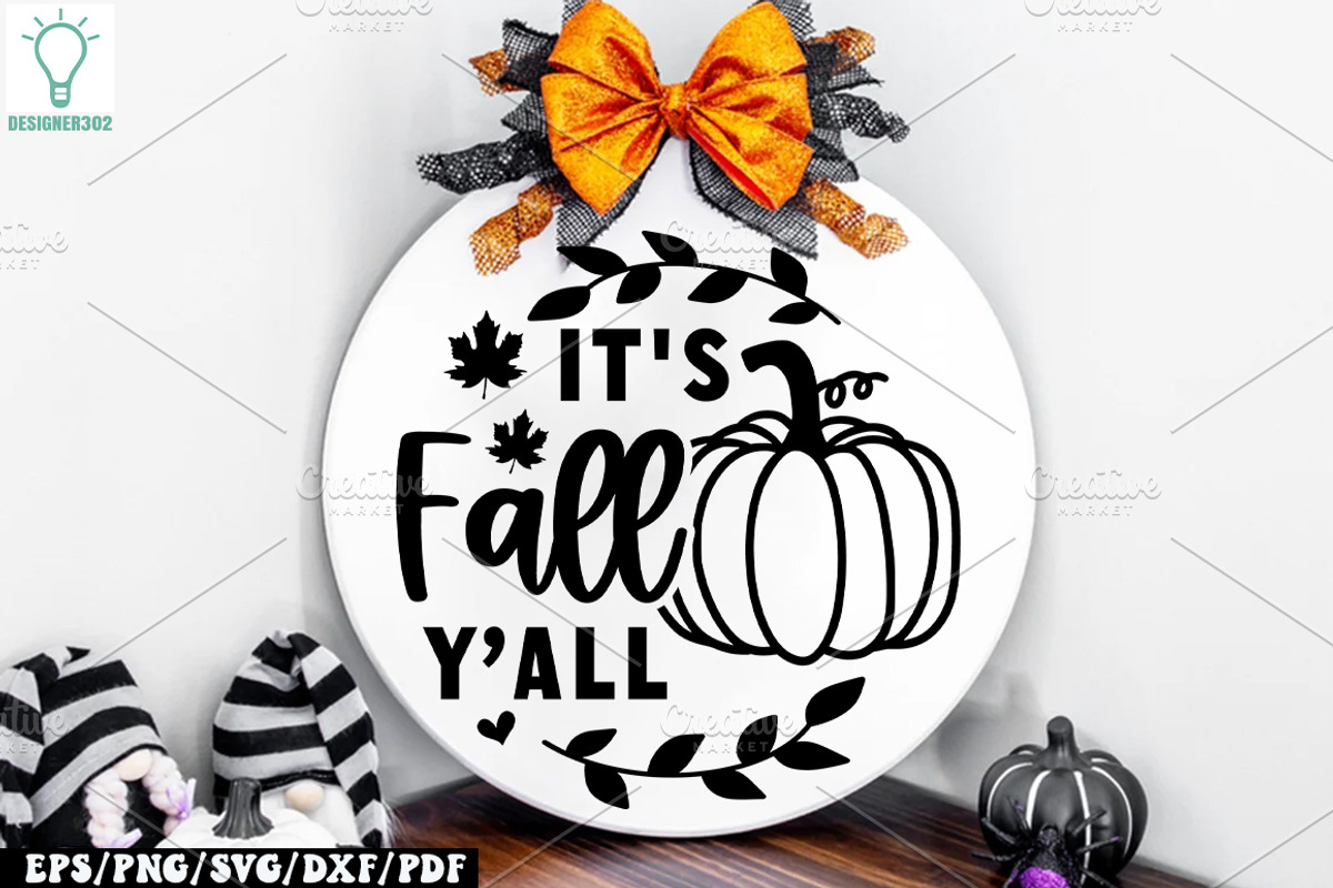Fall Round Door hanger SVG Bundle, a Graphic by Designer302 (Photo 16 of 23)
