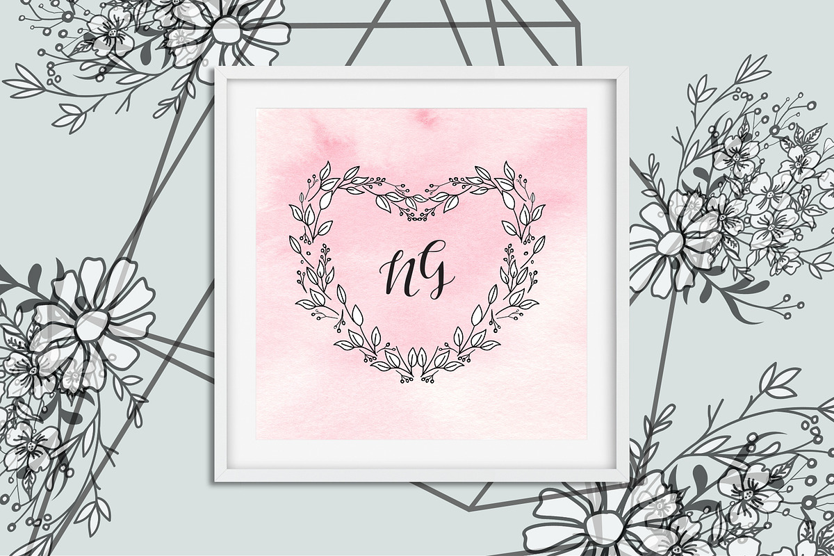 Hand Drawn Botanical Elements, a Decorative Illustration by Pixavics (Photo 2 of 11)