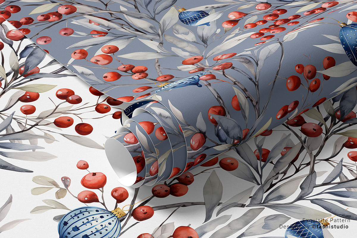 Xmas Berries, Layered Print Patterns, a Pattern Graphic by Pink Linen (Photo 6 of 9)