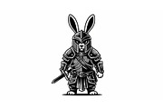 Warrior Bunny Knight Silhouette, an Illustration by jahid234 (Thumbnail 10 of 49)