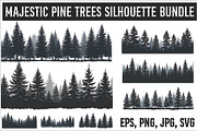 Majestic Pine Trees Silhouette, an Illustration by Amazin_art (Thumbnail 1 of 9)