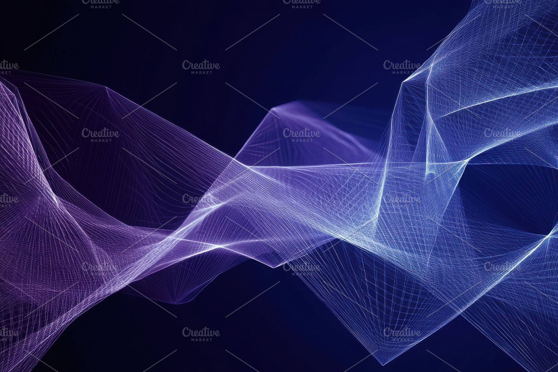 Abstract purple and blue light waves, a Photo by Pixeness Studio