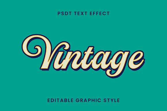 Elegant Retro Script Text Effect