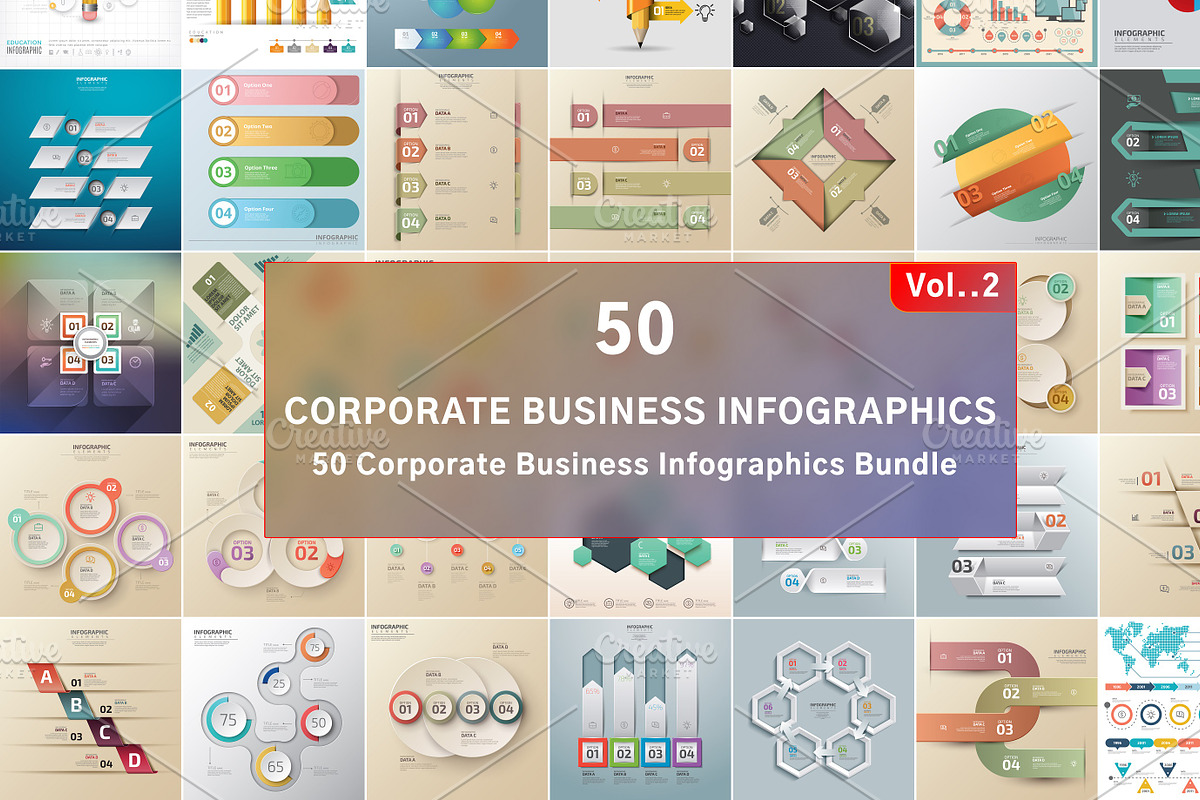 Corporate Business Infographics Vol2, a Work Illustration by naem021 (Photo 1 of 3)