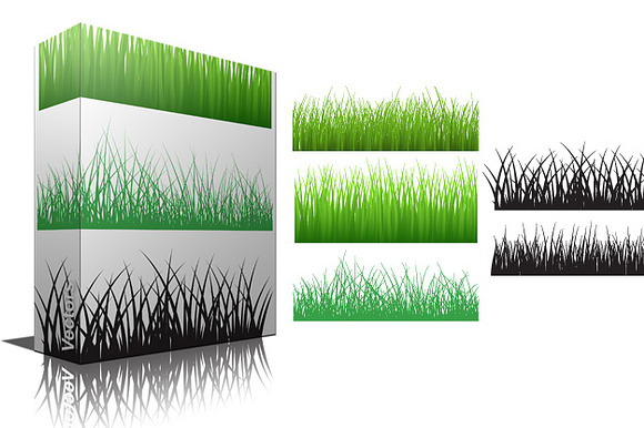 Grassline Vector & Brushes preview 2