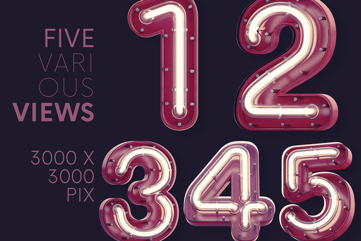 Neon & Matte - 3D Lettering, a Graphic by MIIM (Photo 4 of 9)