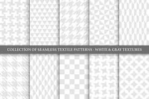 Gray set of seamless fabric patterns, a Pattern Graphic by ExpressShop