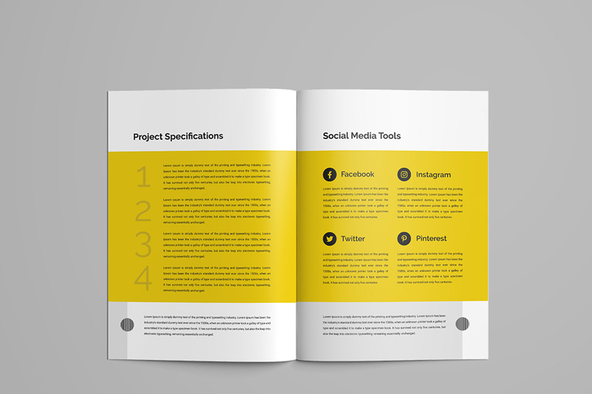Clean Social Media Proposal Design, a Brochure Template by mijli (Photo 8 of 21)