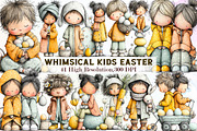 Whimsical Kids Easter Clipart, an Illustration by Sublimation Artist (Thumbnail 1 of 7)