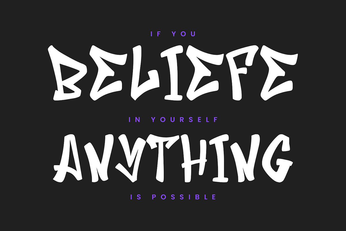 Brandon Xligex Graffiti Display Font, a Handwritten Font by Maulana Creative (Photo 3 of 8)