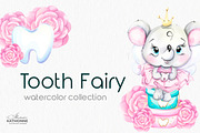 Tooth Fairy watercolor clip art, a Healthcare Illustration by katmonne (Thumbnail 4 of 7)