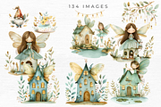 Fairy Garden Clipart, 134 PNG, a Decorative Illustration by EllyandLima (Thumbnail 8 of 10)