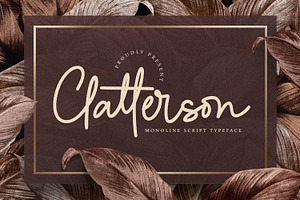 Clatterson - Monoline Script, a Handwritten Font by Alpaprana