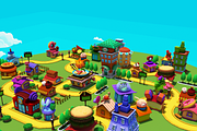 3D Cartoon Shop City, an Environmental 3D Model by Souchenki (Thumbnail 21 of 21)