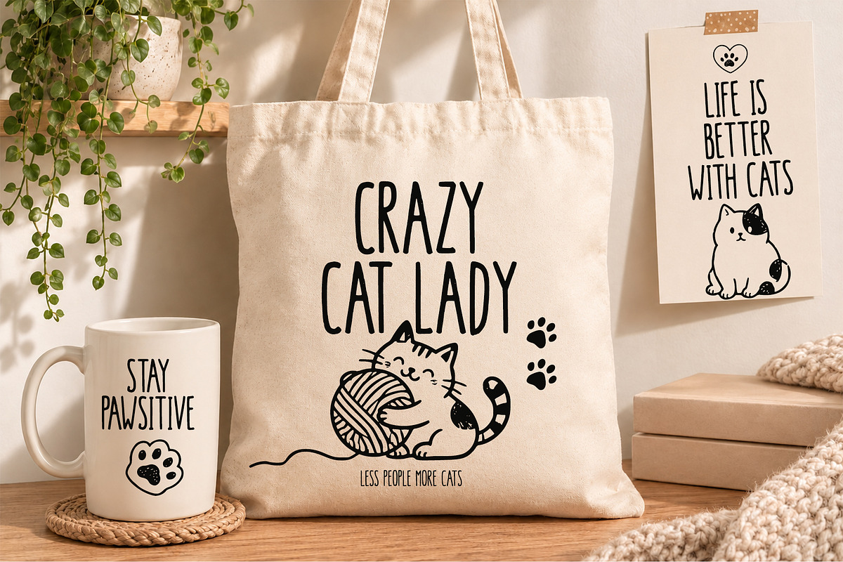 Snuggle Cat – Font Duo, a Handwritten Font by cocodesign (Photo 3 of 8)