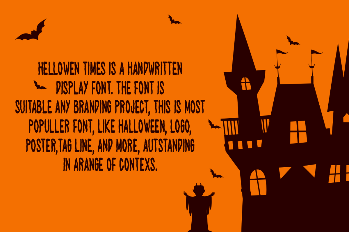 Hellowen Times Font, a Handwritten Font by QR Design Studio (Photo 2 of 6)