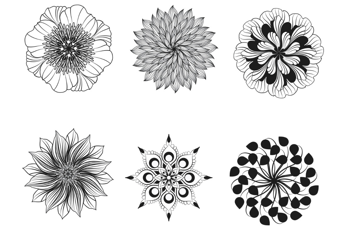 Floral Mandala Flower Set 1, a Brush Add-On by Disasterology Ink (Photo 7 of 10)