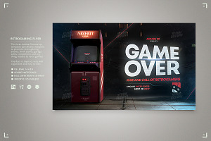 Retro Gaming Arcades Flyer Template