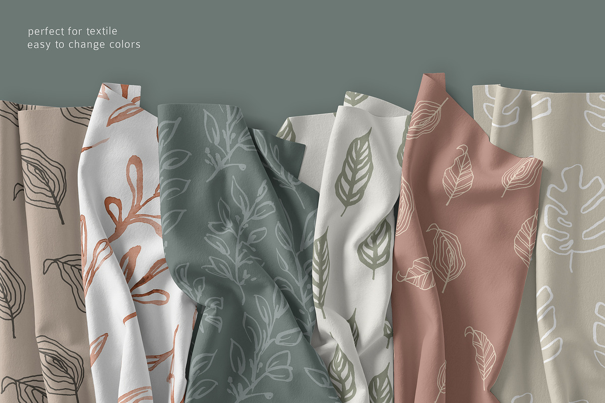 Leaves patterns collection, a Pattern Graphic by Magnia (Photo 3 of 7)