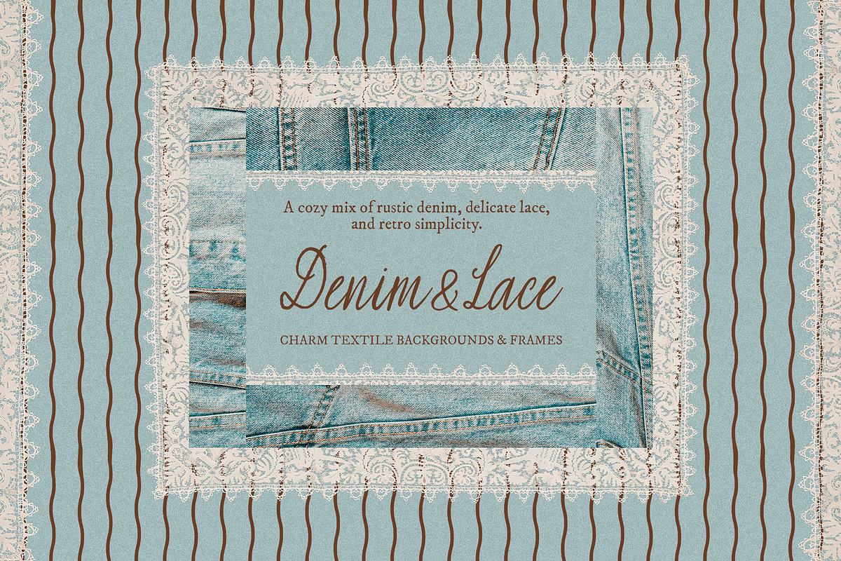 Charm Denim & Lace – Textures Set, an Object Graphic by DigARTbyHavroshka (Photo 1 of 12)