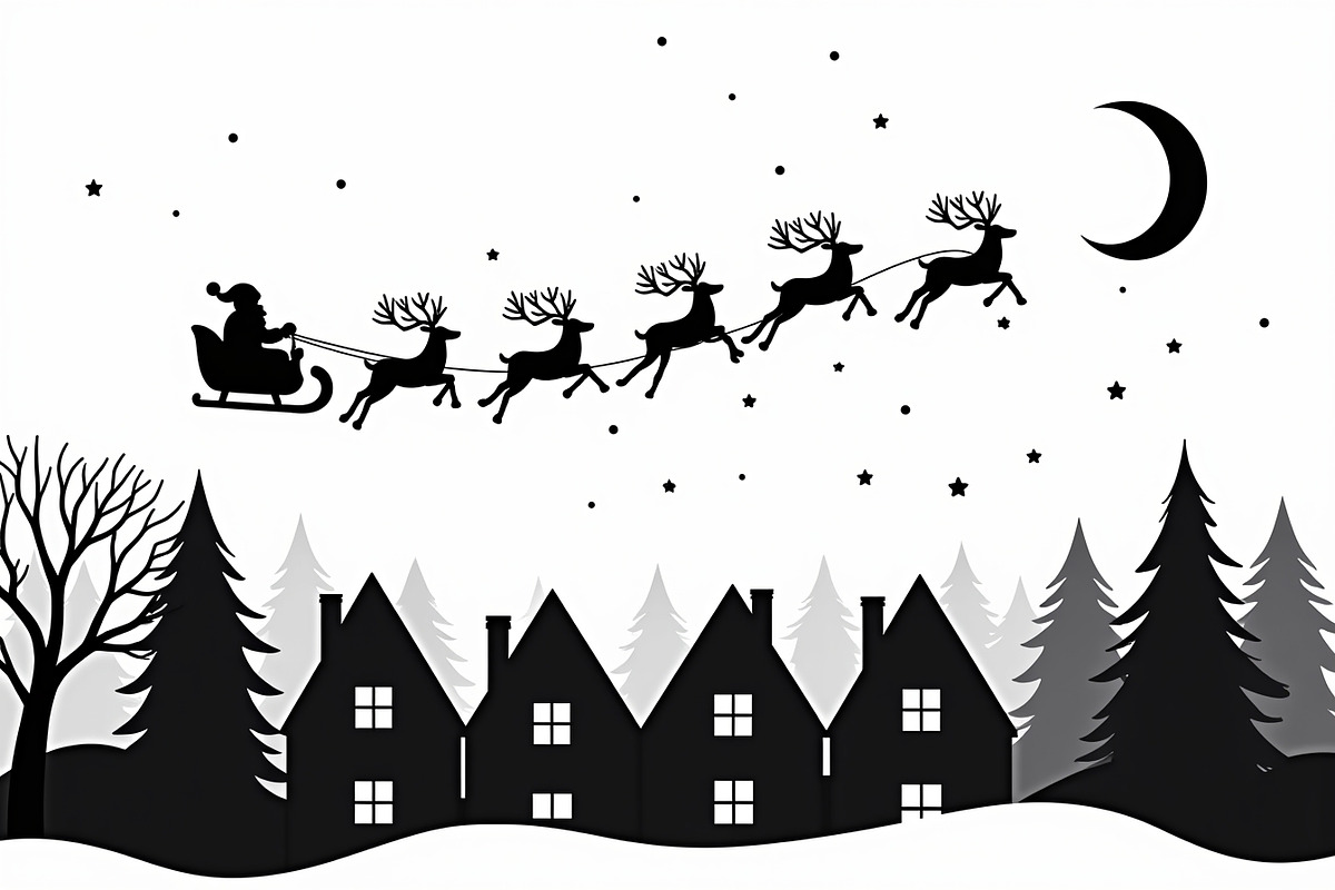 Santa Sleigh Vector Bundle, an Illustration by Amazin_art (Photo 3 of 21)