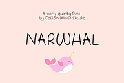 Narwhal Cute Handwritten Font, a Handwritten Font by Sofia Skoog (Thumbnail 1 of 11)
