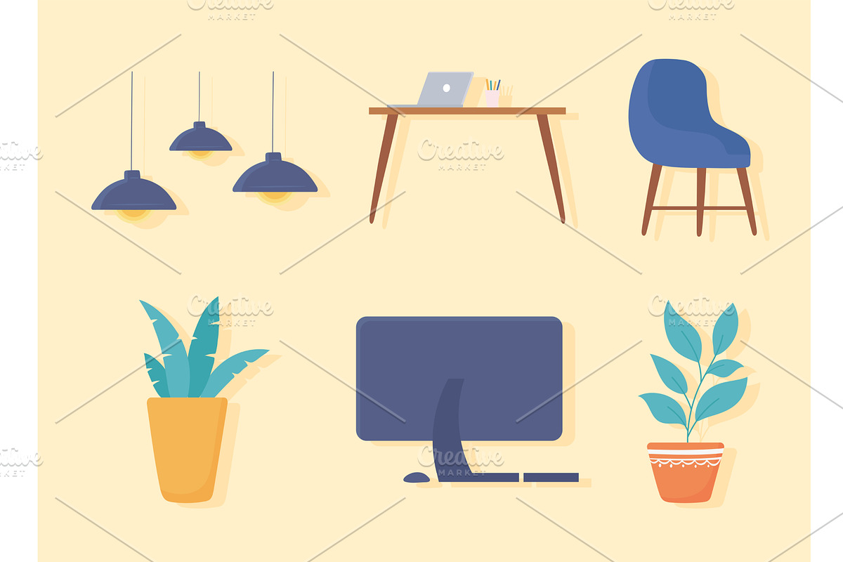 office supplies set, an Object Illustration by studiogstock