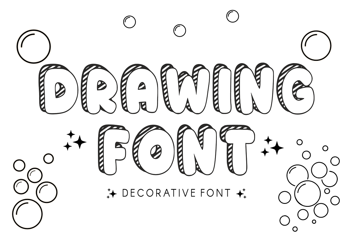 Bubble Sketch - Playful Hand-Draw, a Font by KiddoGlyphs Studio (Photo 3 of 3)