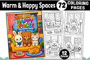 Warm & Happy Spaces Coloring Book, a Decorative Illustration by Design Station (Thumbnail 1 of 7)