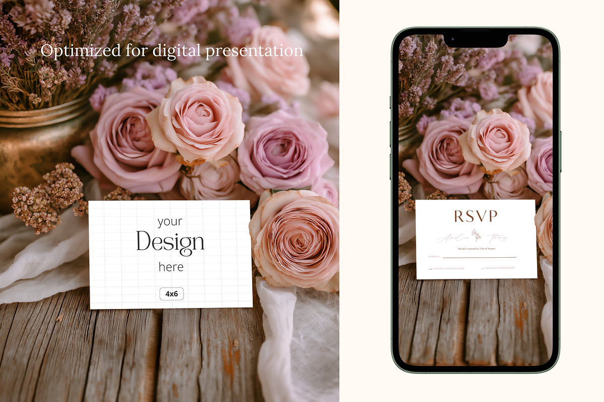 Rustic 4x6 Horizontal Card Mockup, a Product Mockup by Serenefeeling (Photo 5 of 6)