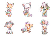 Easter Spring Animals Clipart, an Illustration by Design Market (Thumbnail 2 of 3)