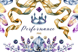 Watercolor Clipart Set - Performance