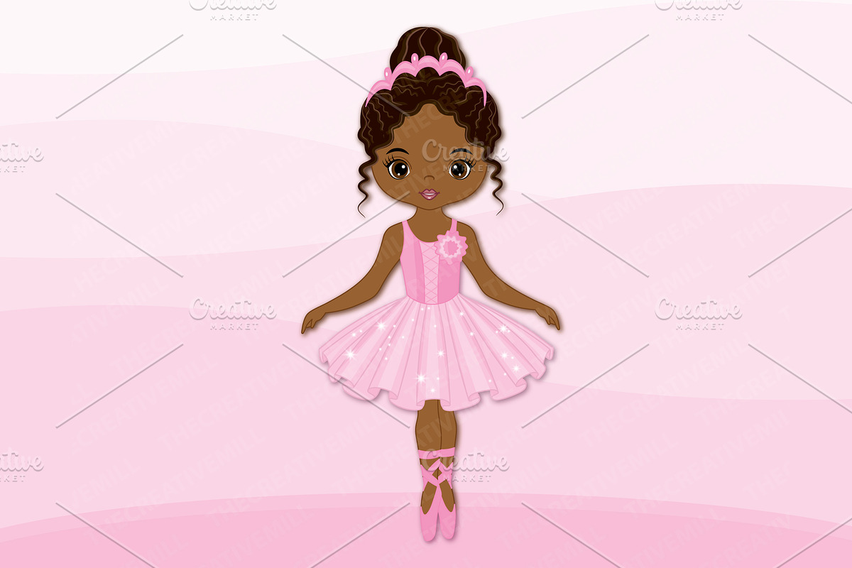 Vector African American Ballerina, an Illustration by TheCreativeMill (Photo 4 of 5)