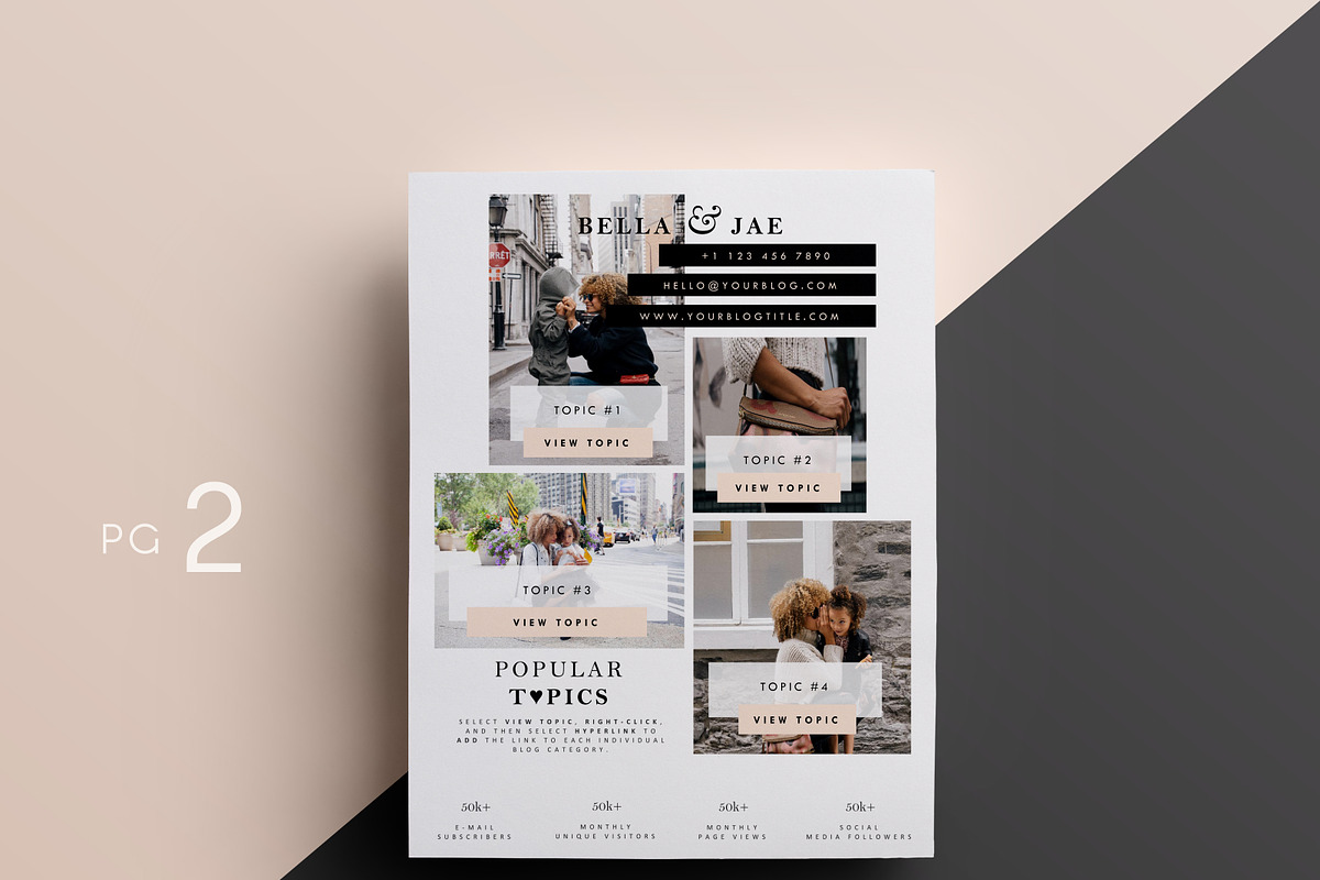 Blog Media Kit Template | 3 Pages, a Stationery Template by Blogger Kit Co. (Photo 5 of 8)