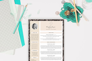 Simple Color CV-Resume Template C