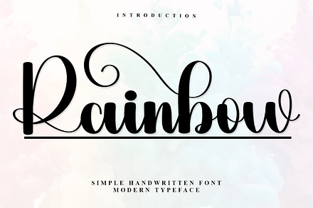 Rainbow, a Script Font by FreshTypeINK