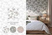 Vintage garden seamless pattern set, a Pattern Graphic by Momosama Studio (Thumbnail 3 of 5)