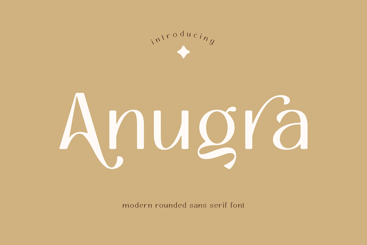 Anugra - Sans Serif Font, a Sans Serif Font by Pikgura (Photo 1 of 7)