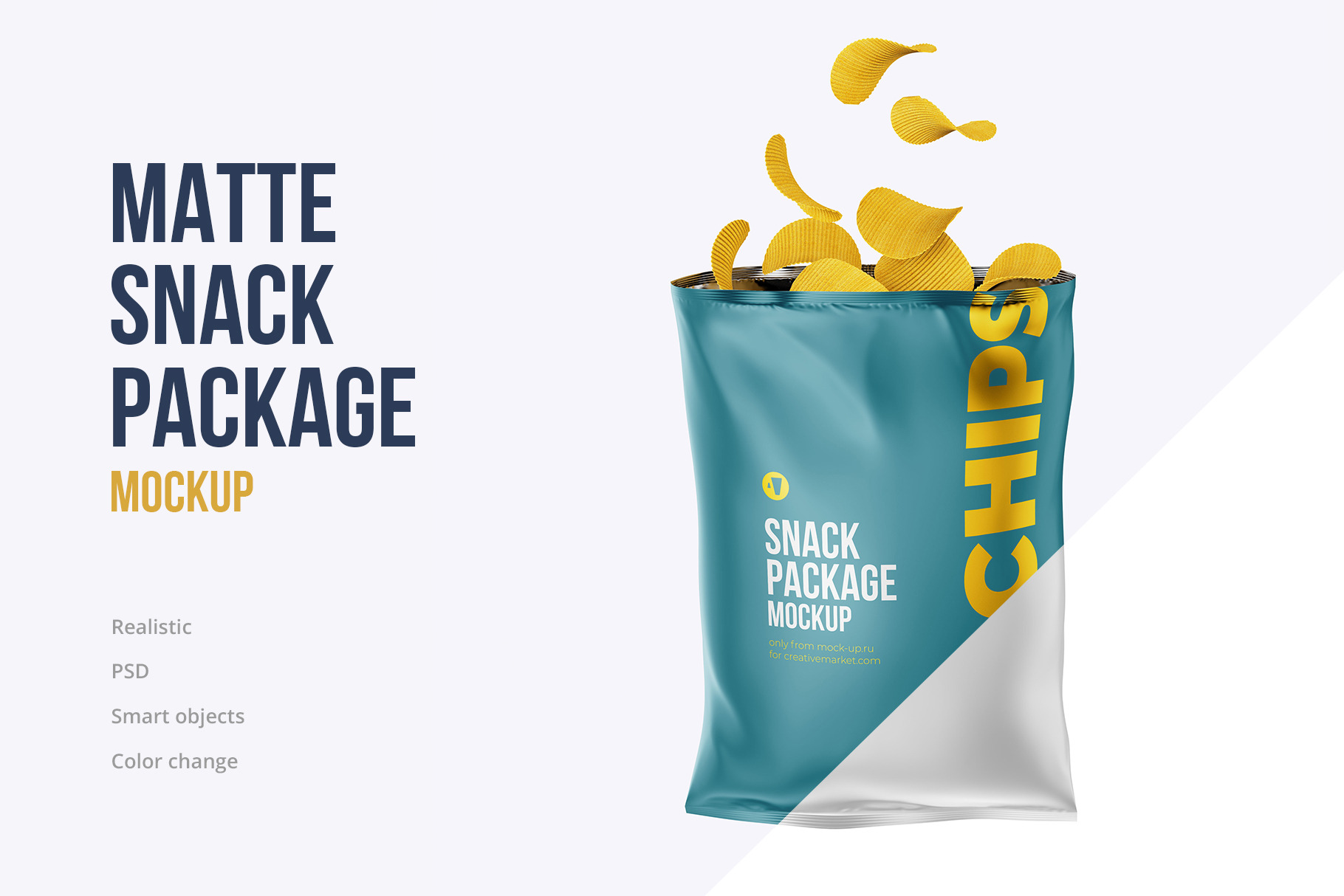 Snack Package Mockup with chips | Packaging Mockups ~ Creative Market