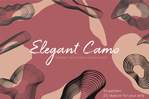 Elegant Camo. Abstract Pattern Pack.