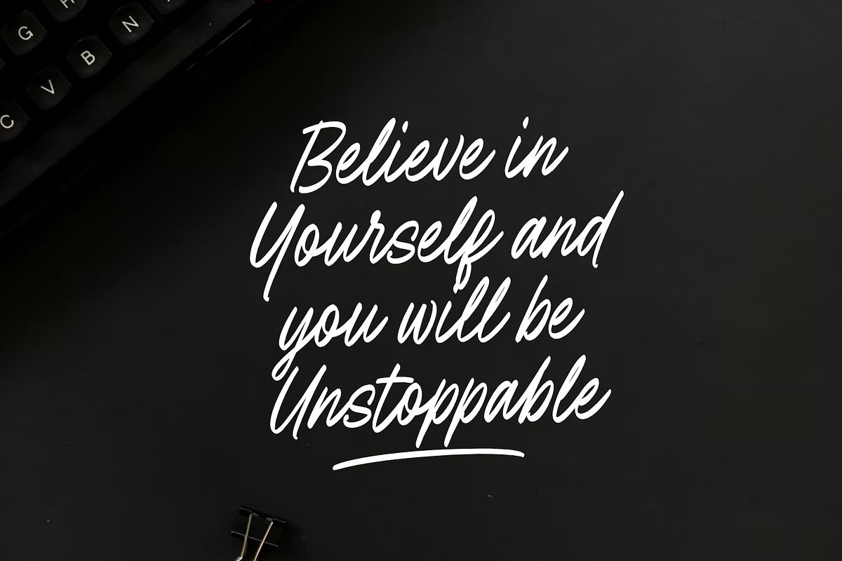 Authentic Black brush script, a Script Font by Damarletter (Photo 9 of 10)